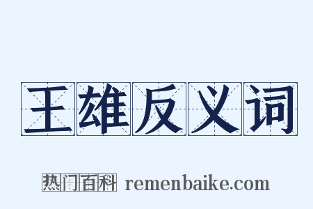 王雄反义词是什么意思的图片